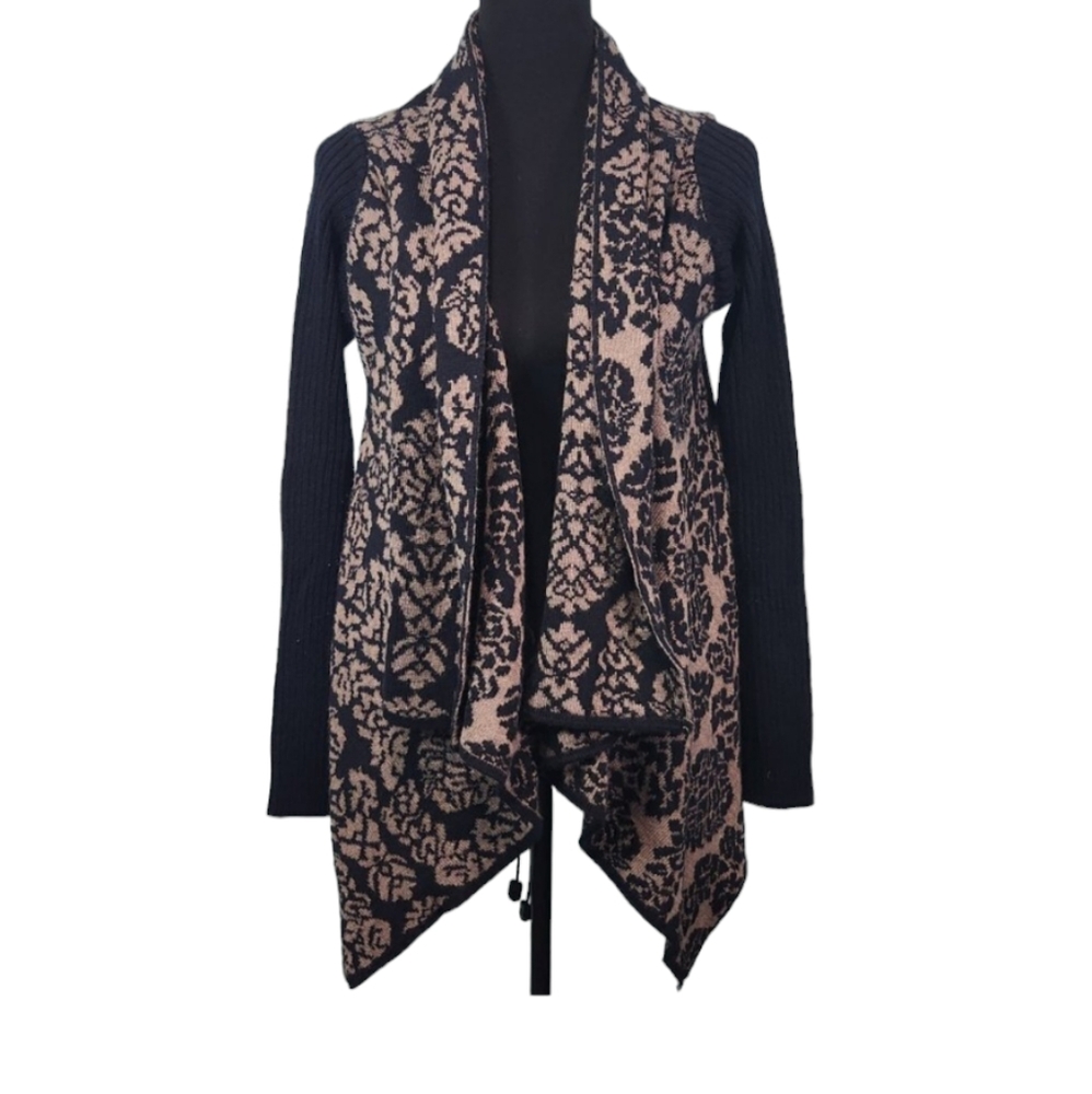 Silvia Novelli Noba Womens Cardigan Waterfall Sweater Open Front  Sz Small